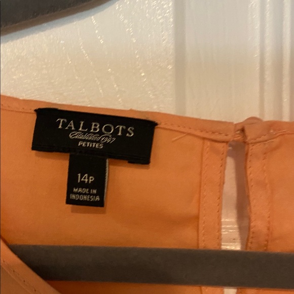 Talbots Peach Ruffle Front Blouse - Picture 2 of 7